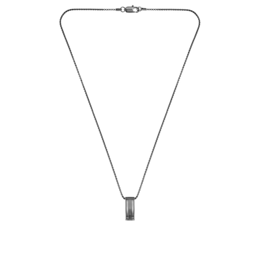 Collar de acero inoxidable color negro