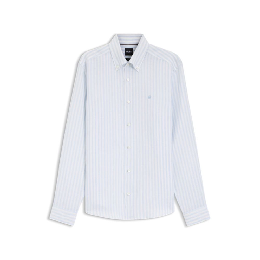 Camisa de lino a rayas
