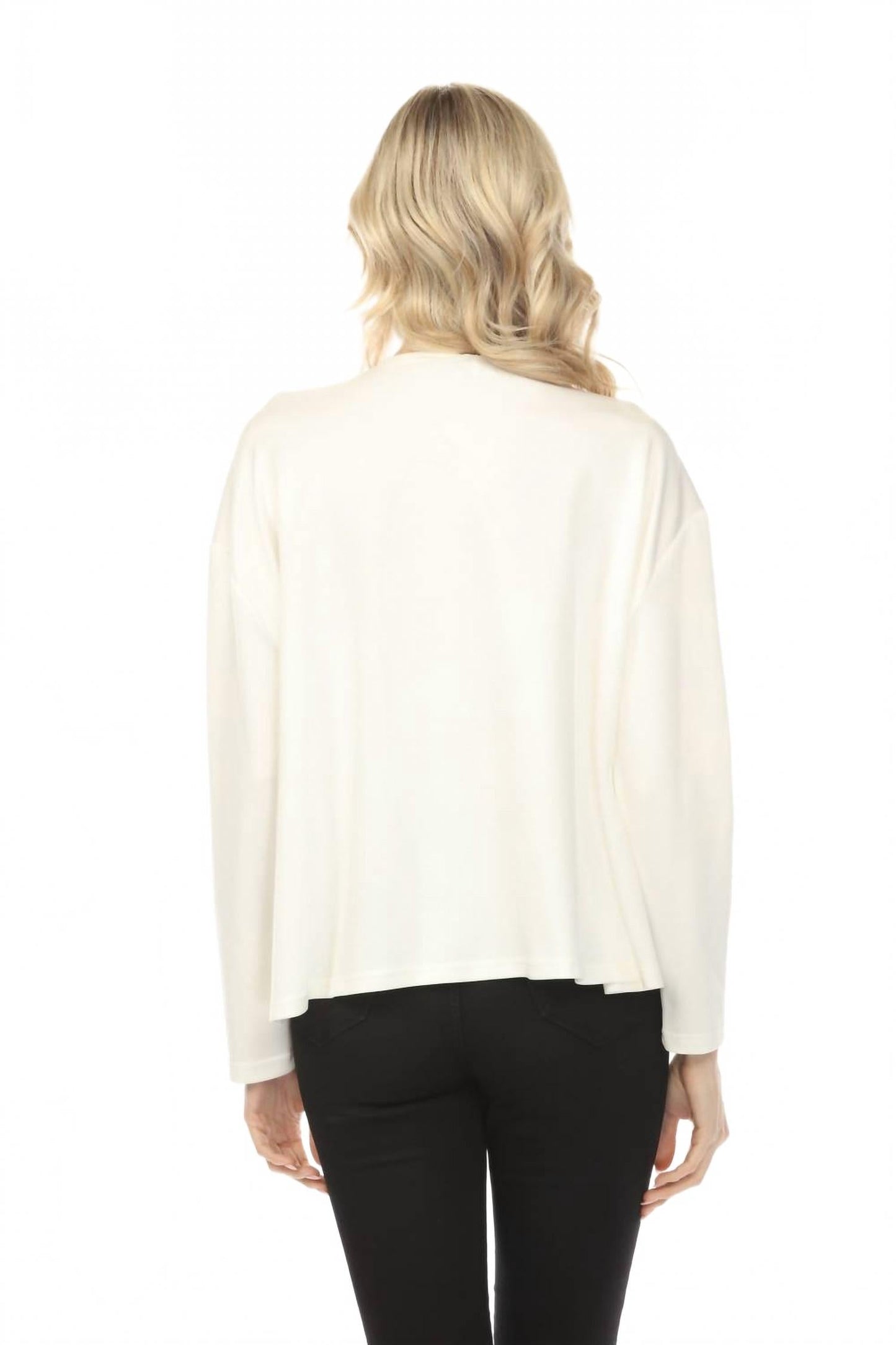 Top de manga larga color blanco