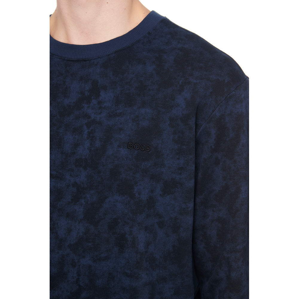Buzo de hombre de algodón con estampado color azul marino