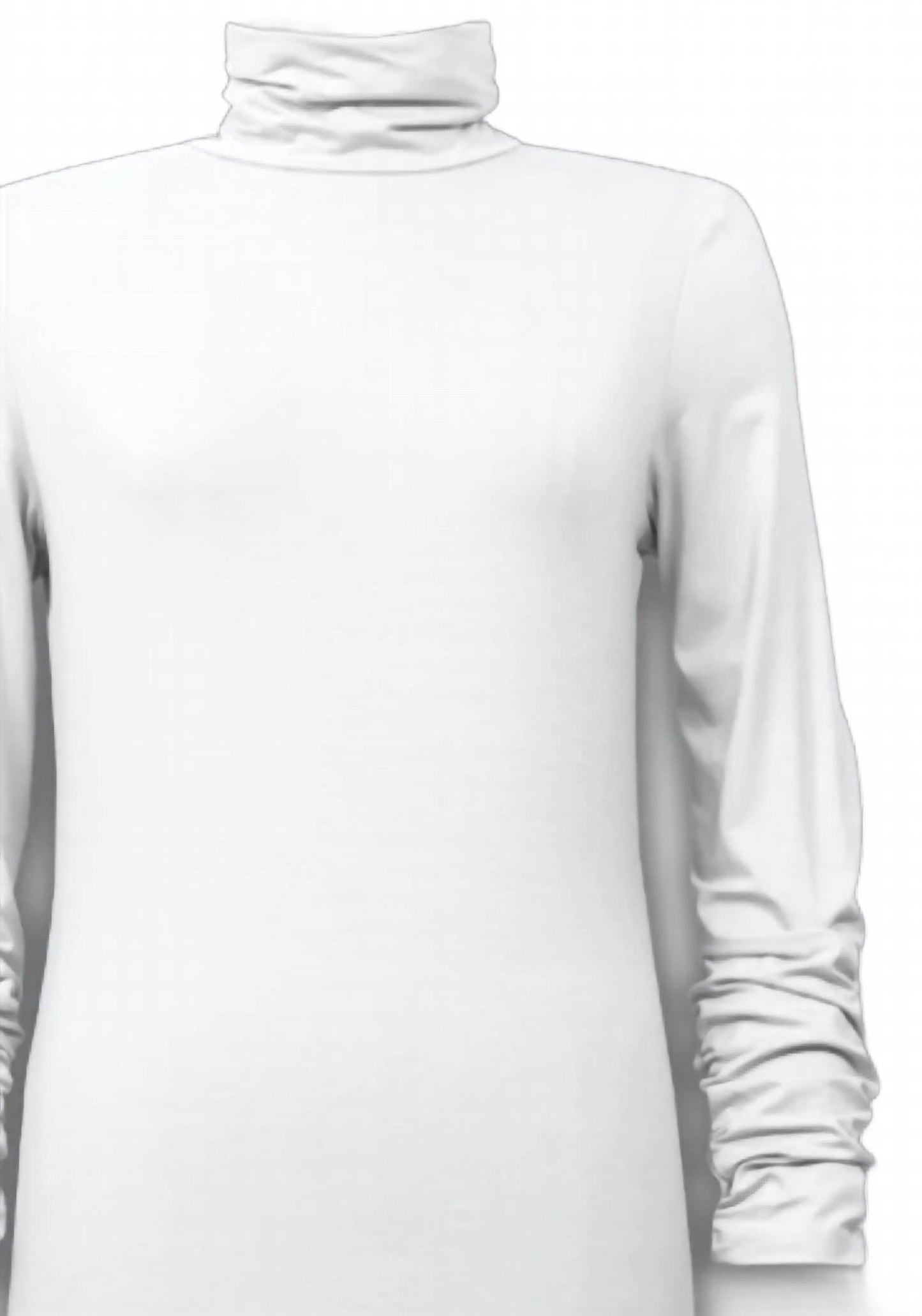 Top de mujer con cuello alto color blanco