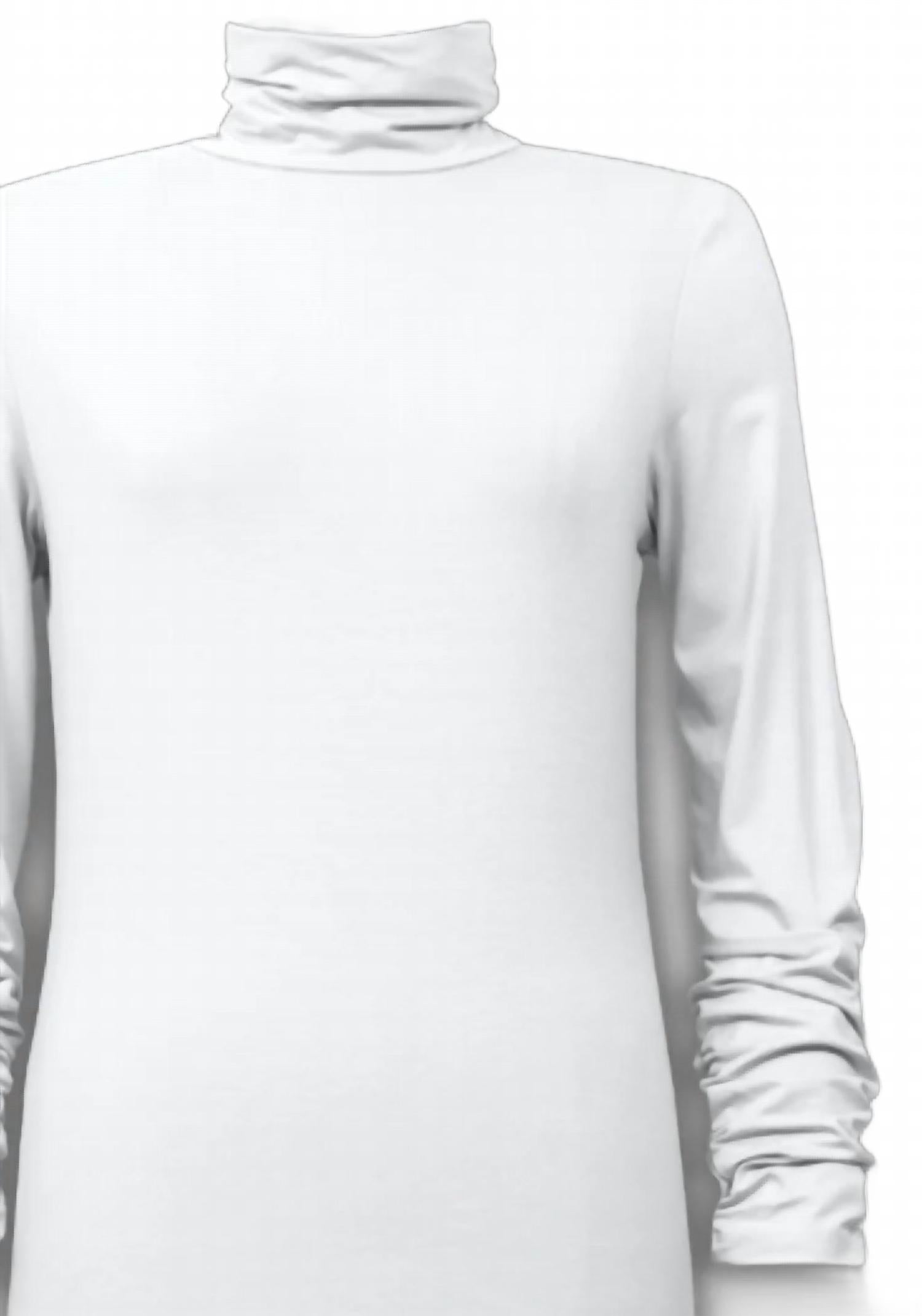 Top de mujer con cuello alto color blanco
