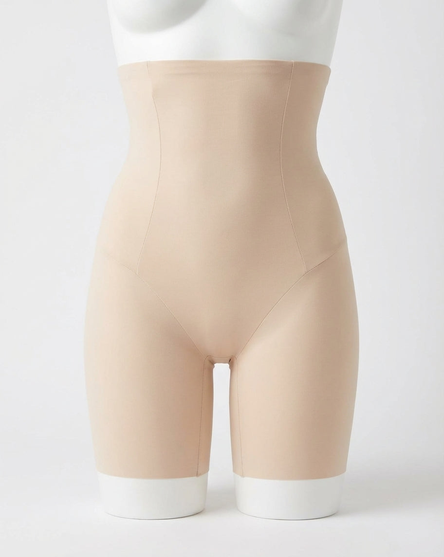 Short de tiro alto color nude