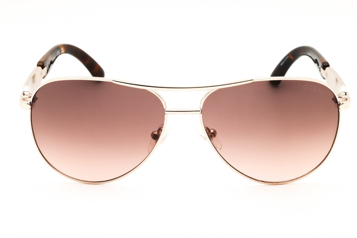Gafas color café y dorado