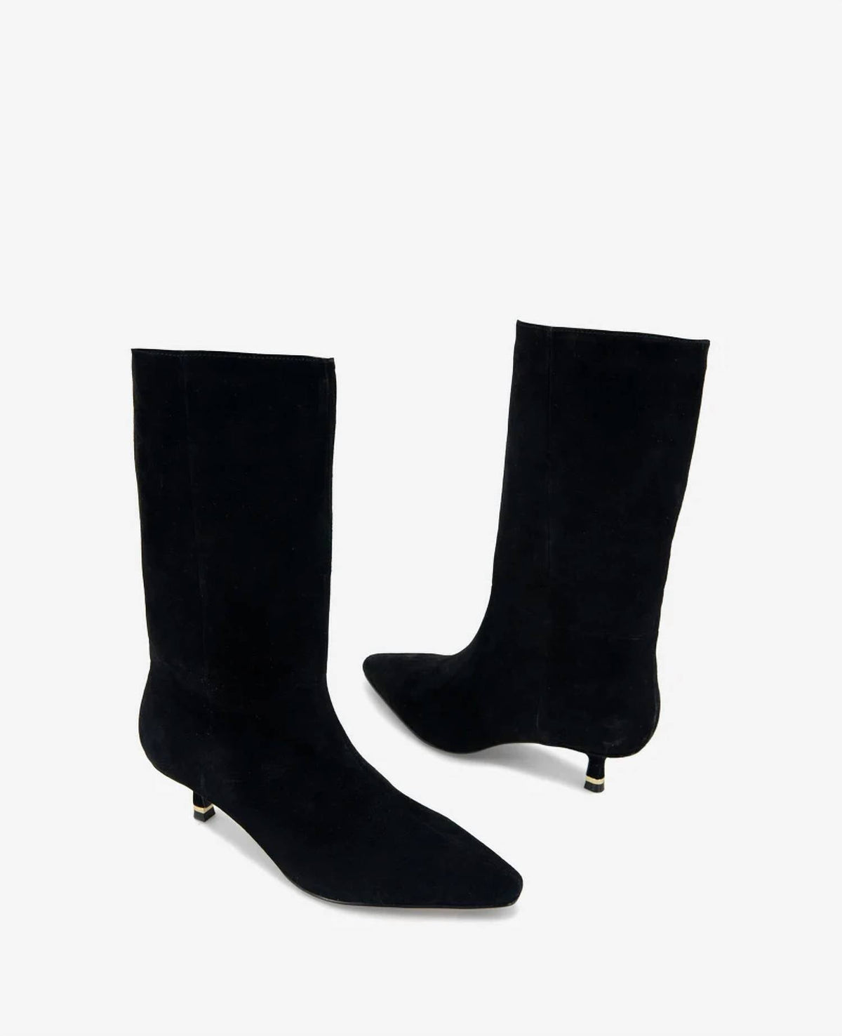 Botines de mujer de gamuza color negro