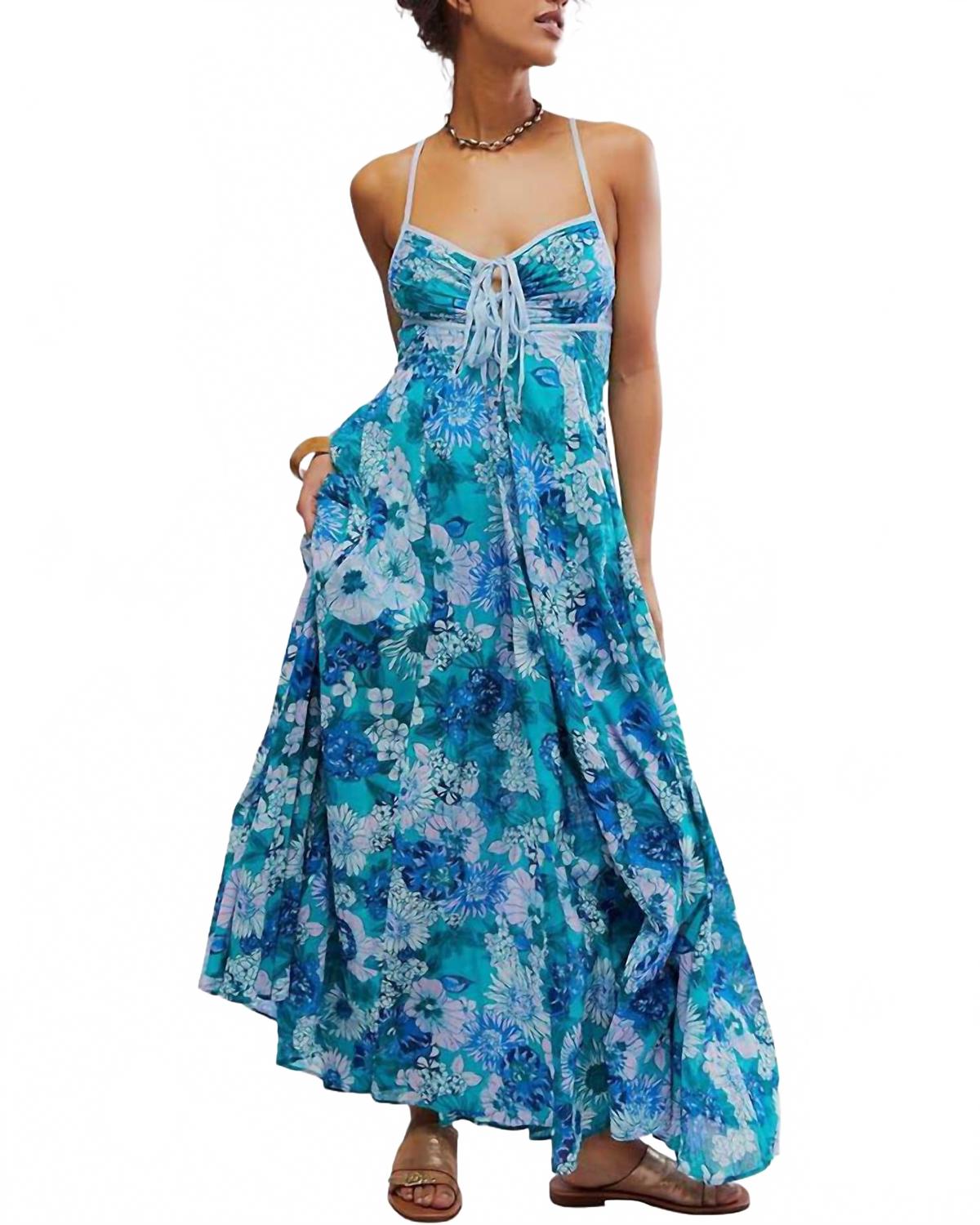Vestido largo color azul