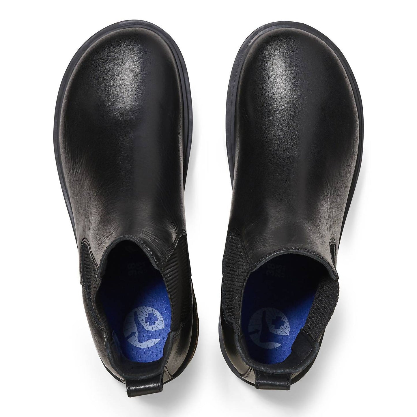 Botas de mujer de cuero sin cordones color negro