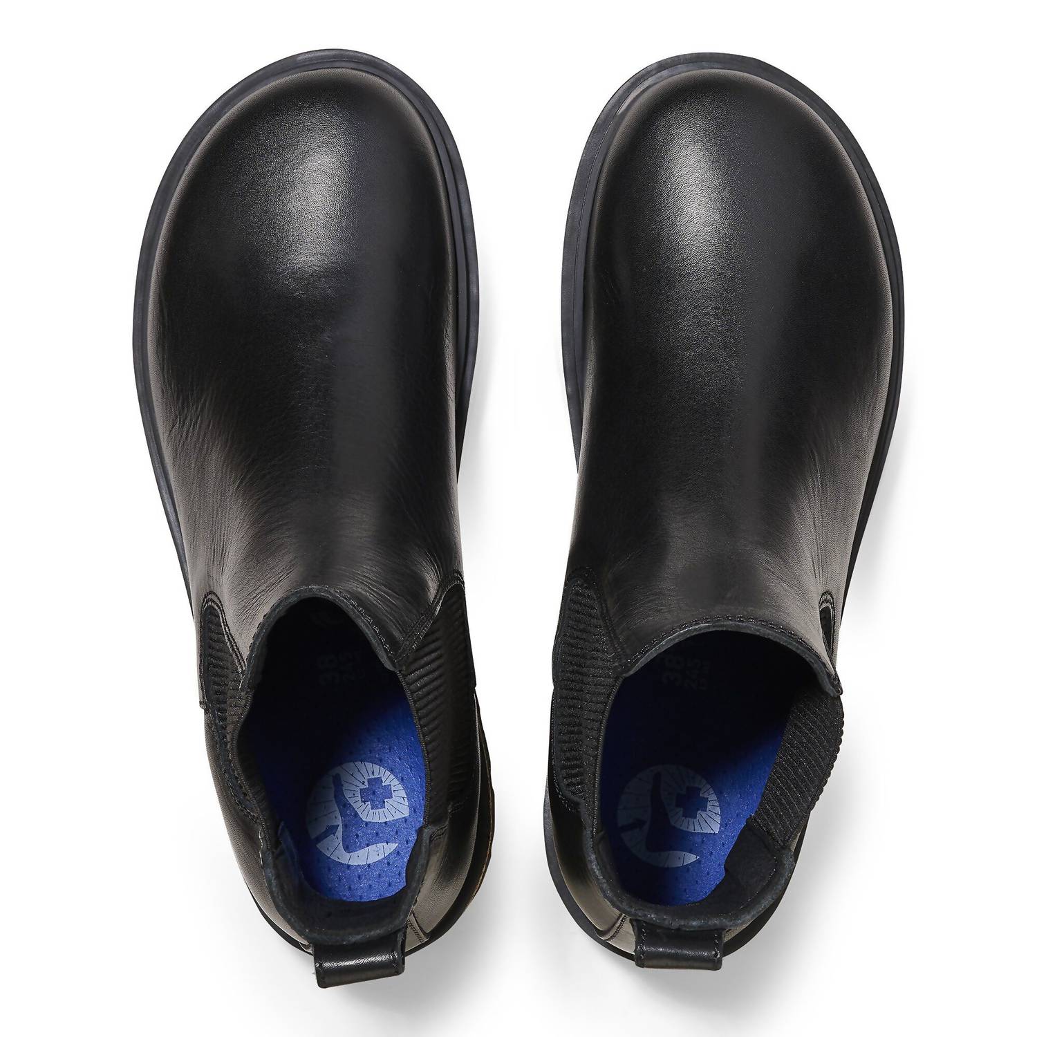 Botas de mujer de cuero sin cordones color negro