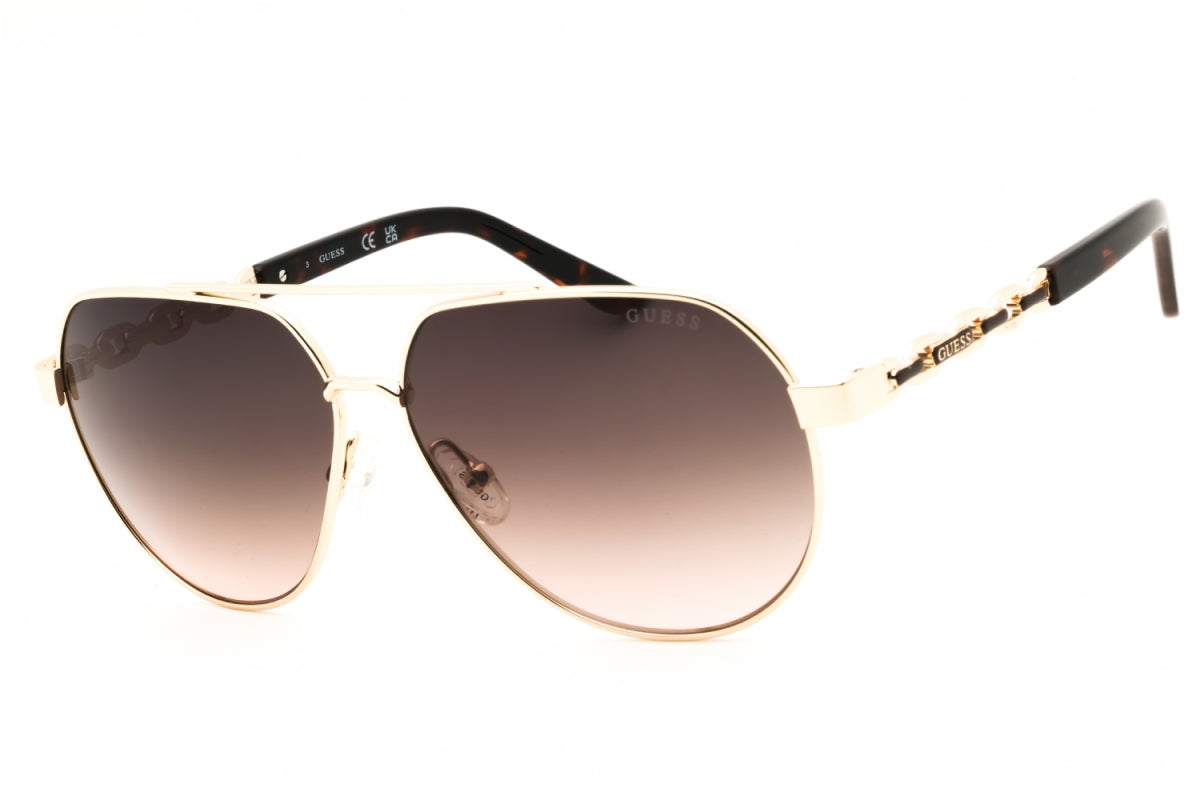 Gafas color café y dorado