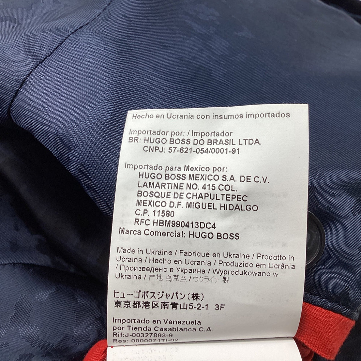 Blazer de lana a cuadros color azul marino