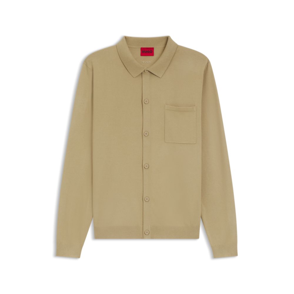 Chaqueta con tejido acanalado