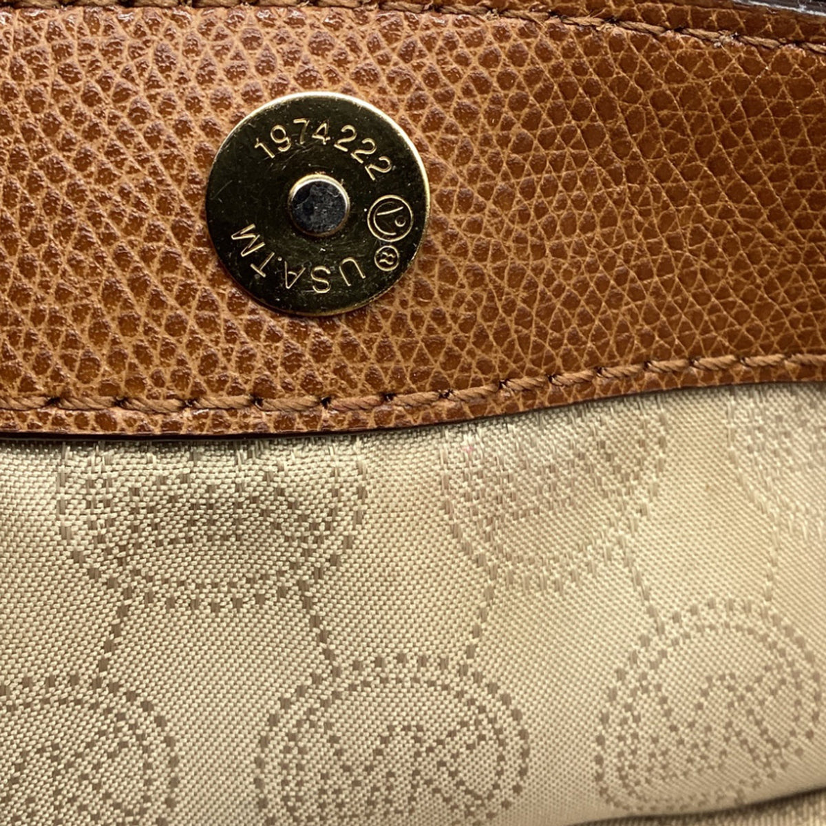 Bolso de cuero color café