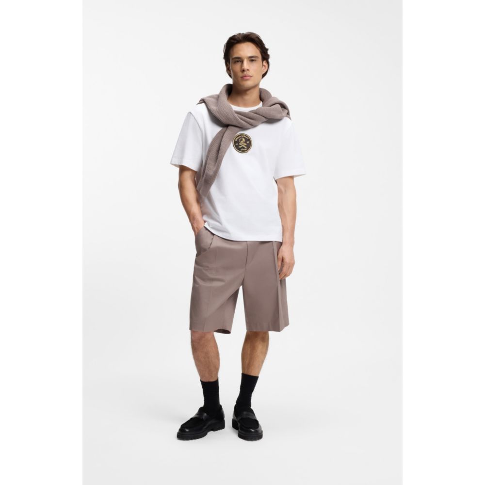 Camiseta de algodón con bordado