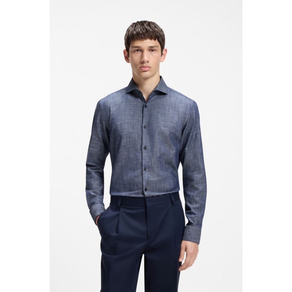 Camisa de algodón de corte ajustado