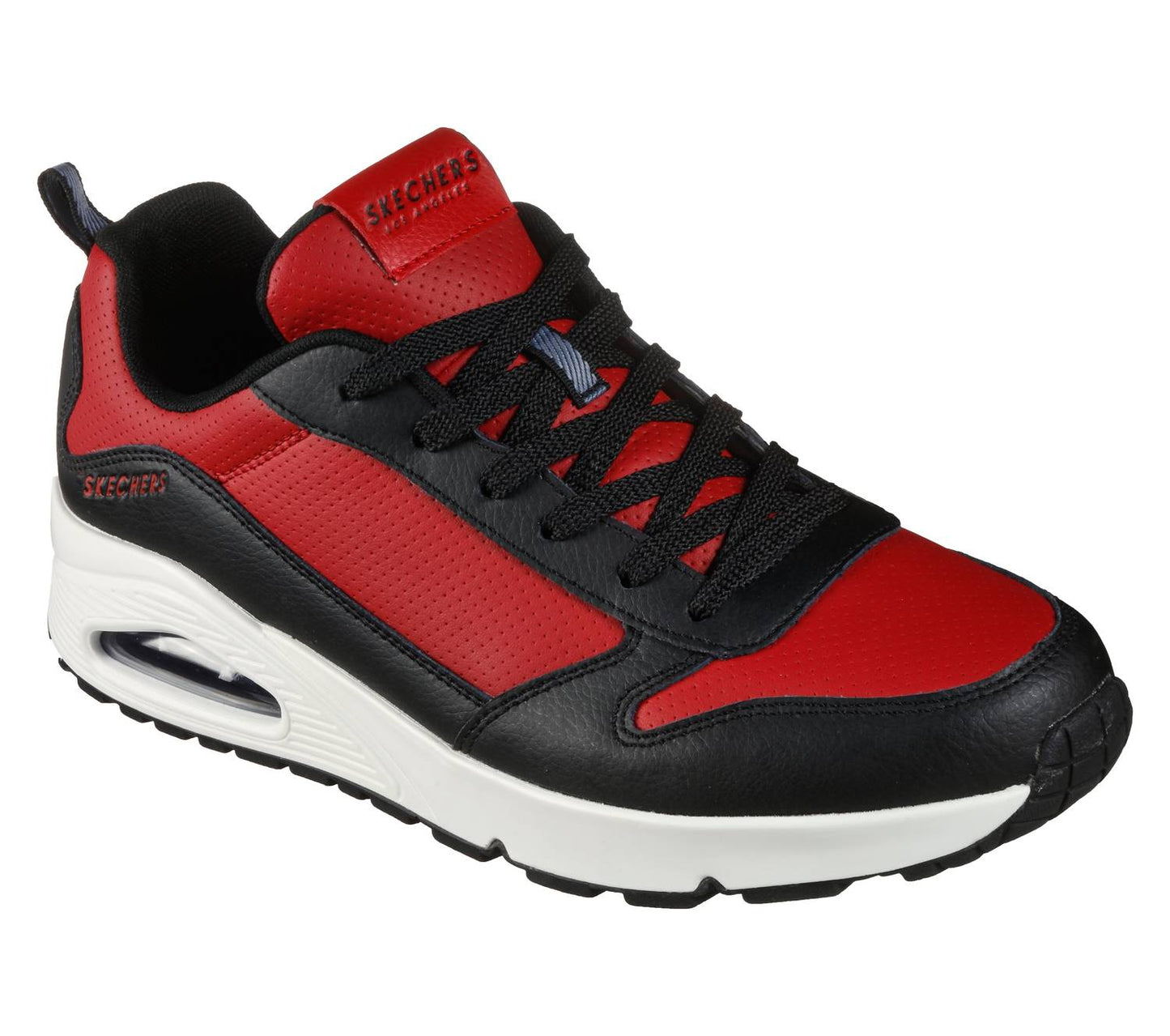 Tenis de hombre color negro y rojo