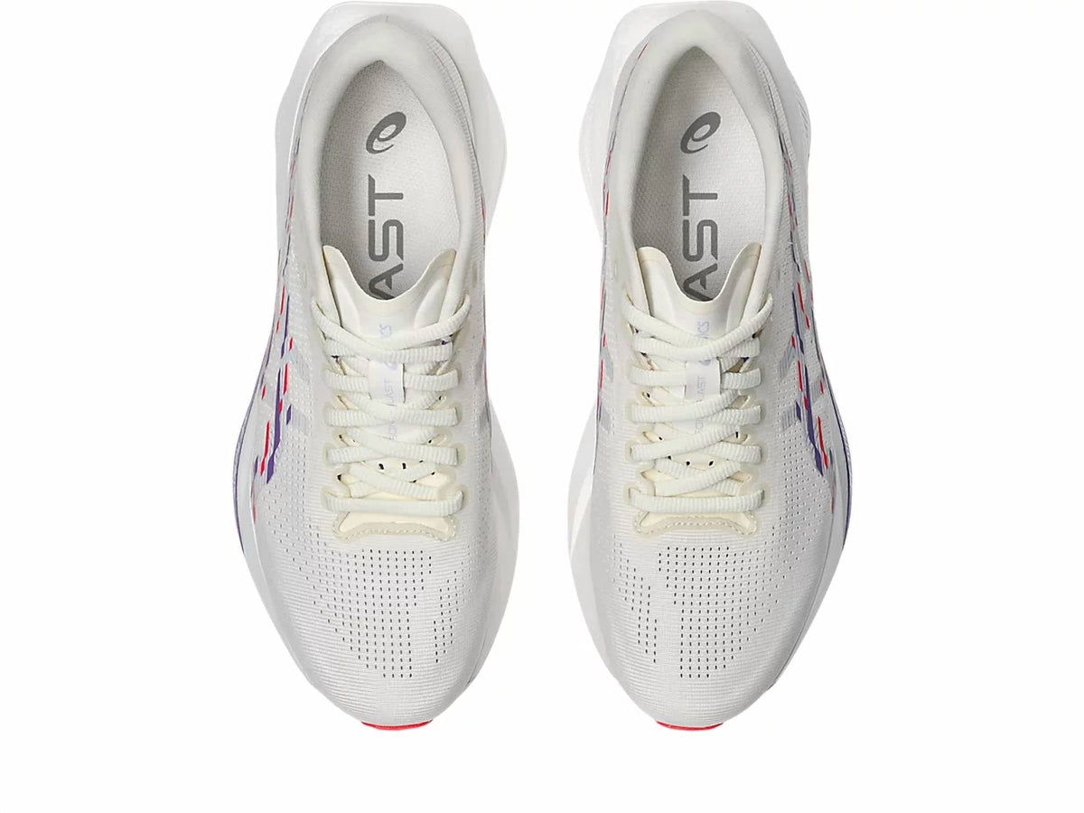 Tenis para correr de mujer color azul y crema