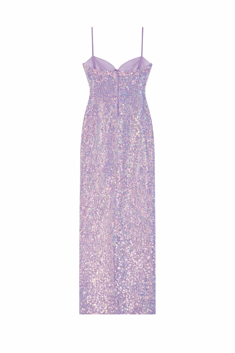 Vestido largo con lentejuelas