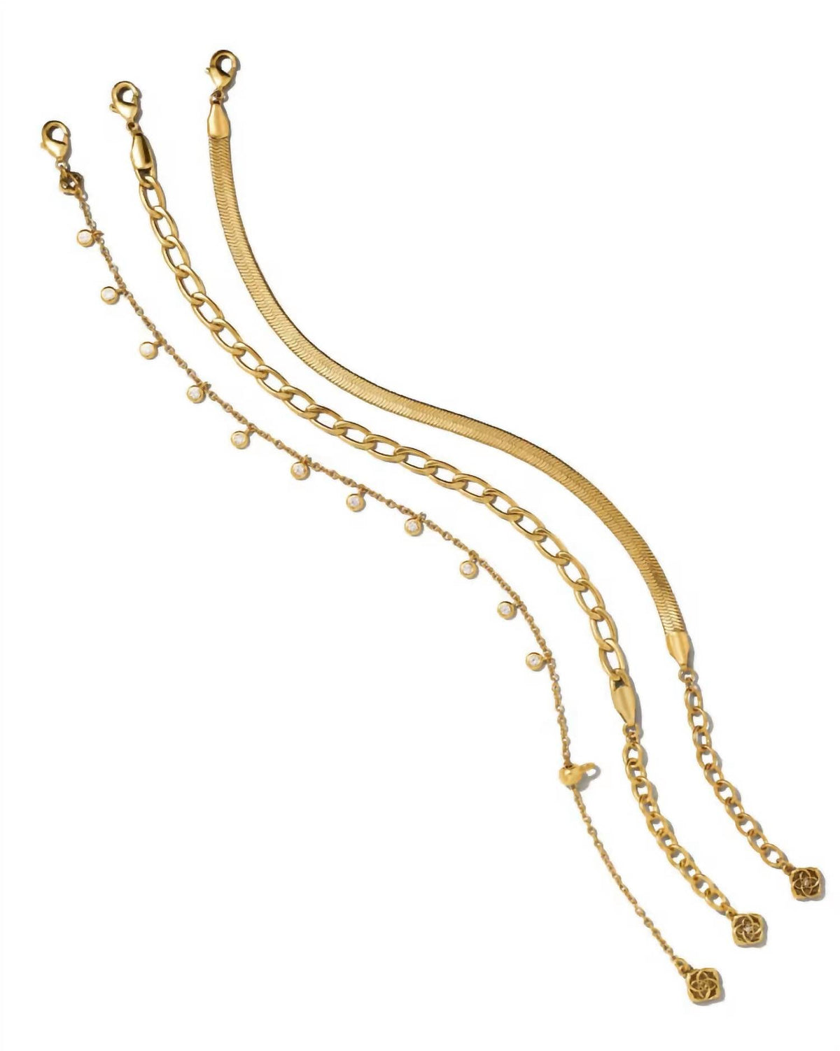 Pulsera de mujer (3 unidades) color dorado