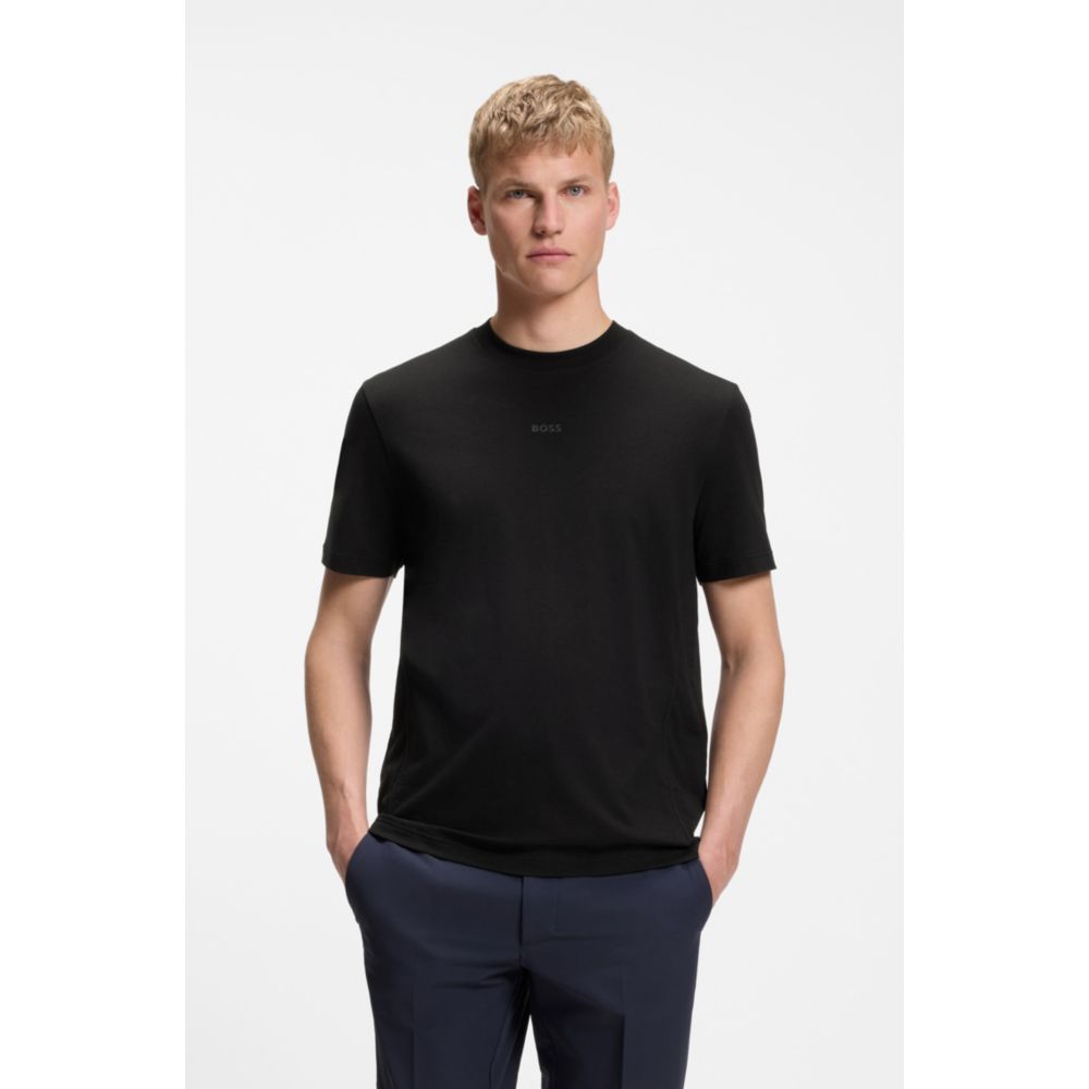 Camiseta de mezcla de algodón de corte amplio