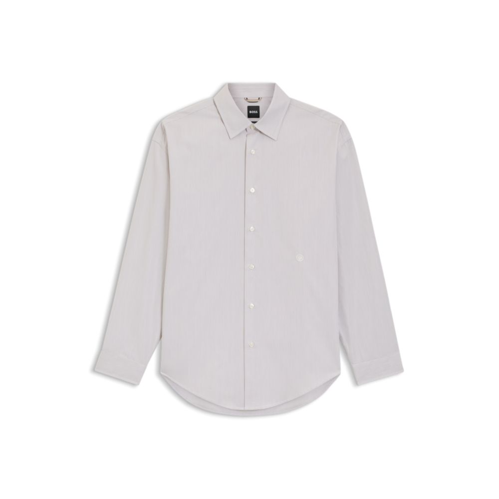 Camisa de algodón de corte amplio a rayas