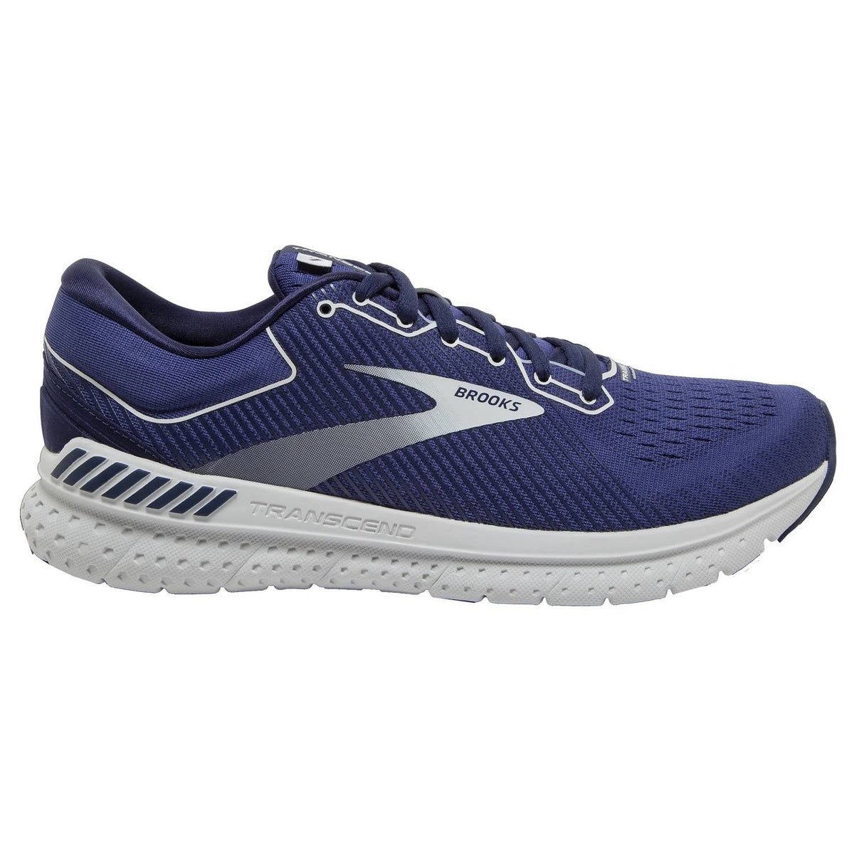 Tenis para correr de hombre color azul marino y blanco