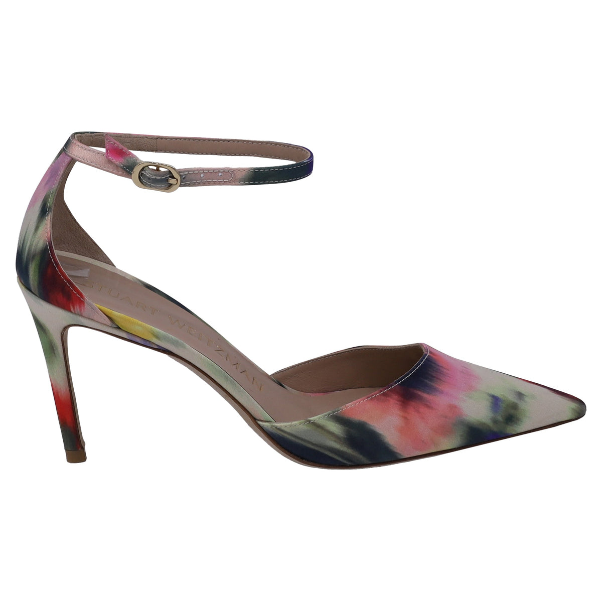 Tacones de satén multicolor
