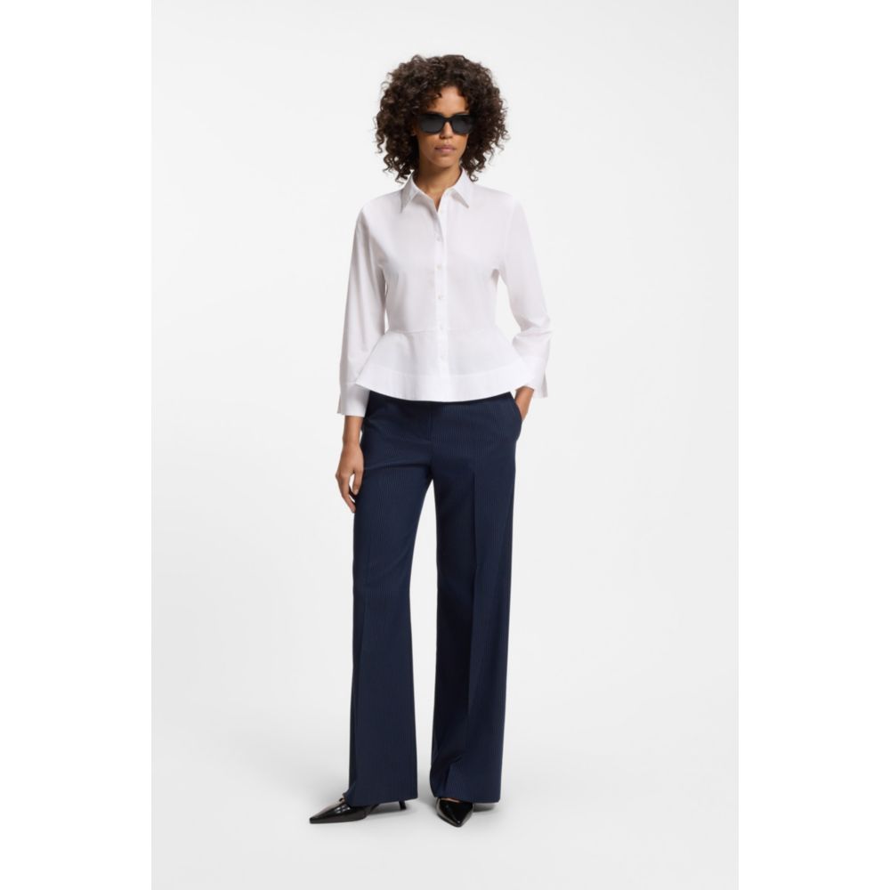 Blusa de algodón de corte ajustado