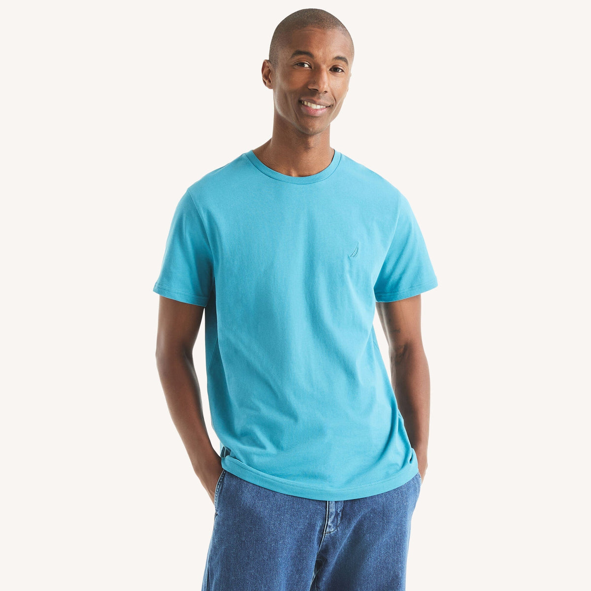 Camiseta de hombre con cuello redondo