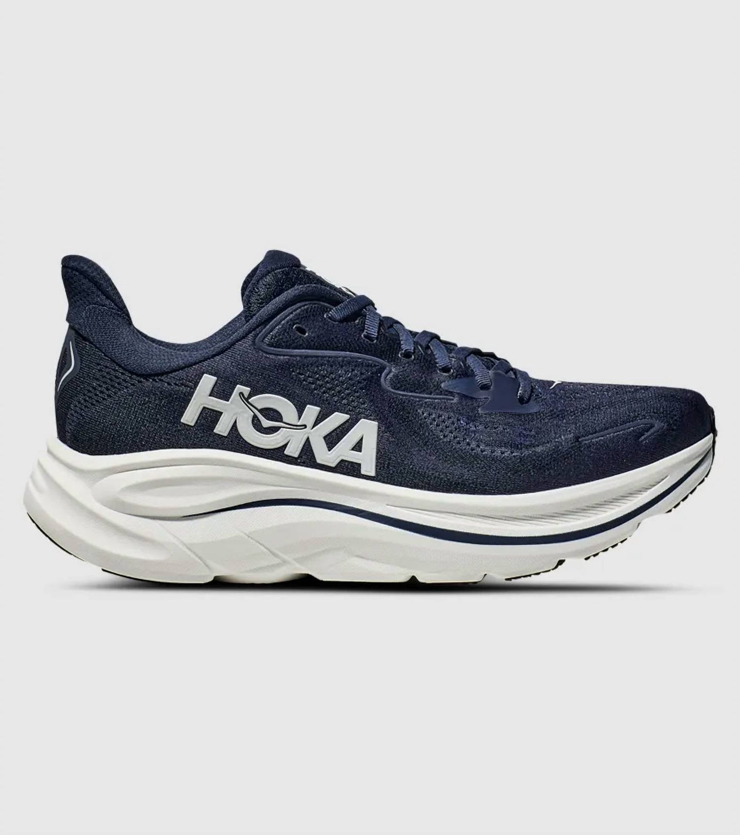 Tenis para correr de hombre color azul marino y blanco