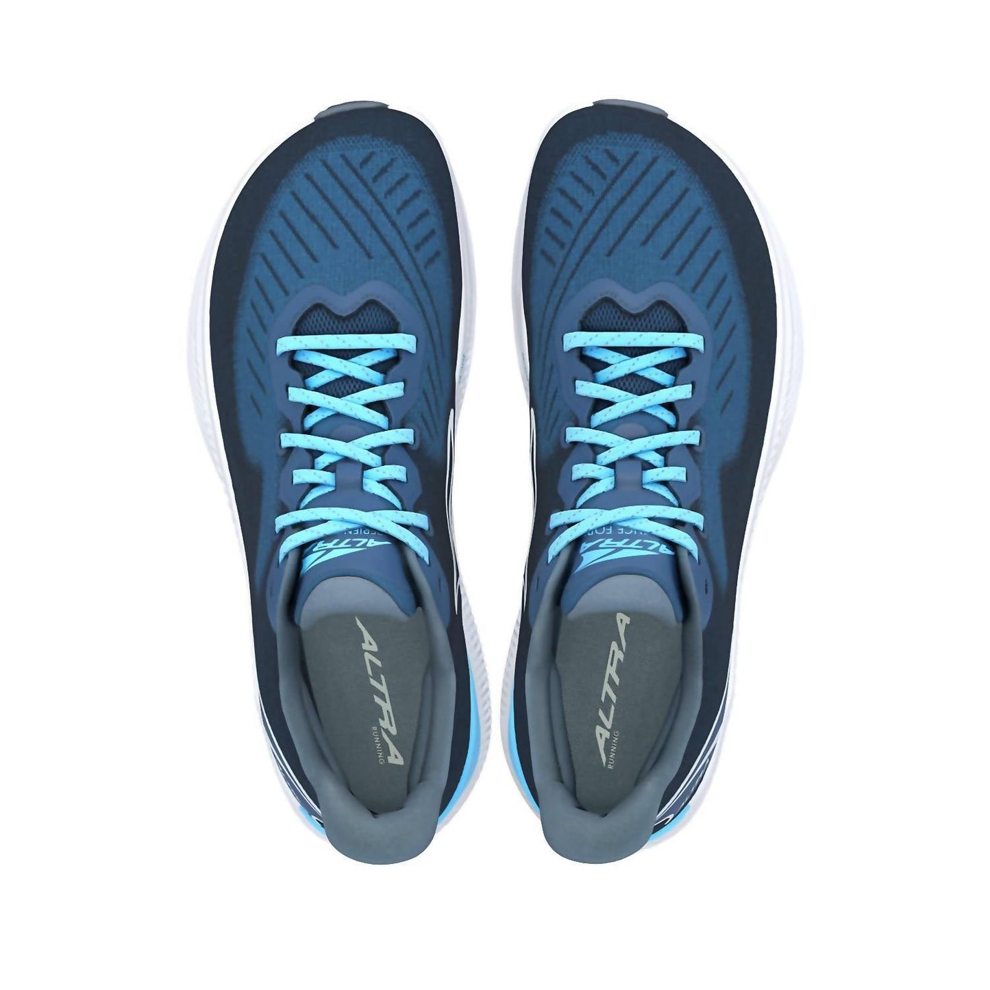 Tenis para correr de hombre color azul marino y azul claro