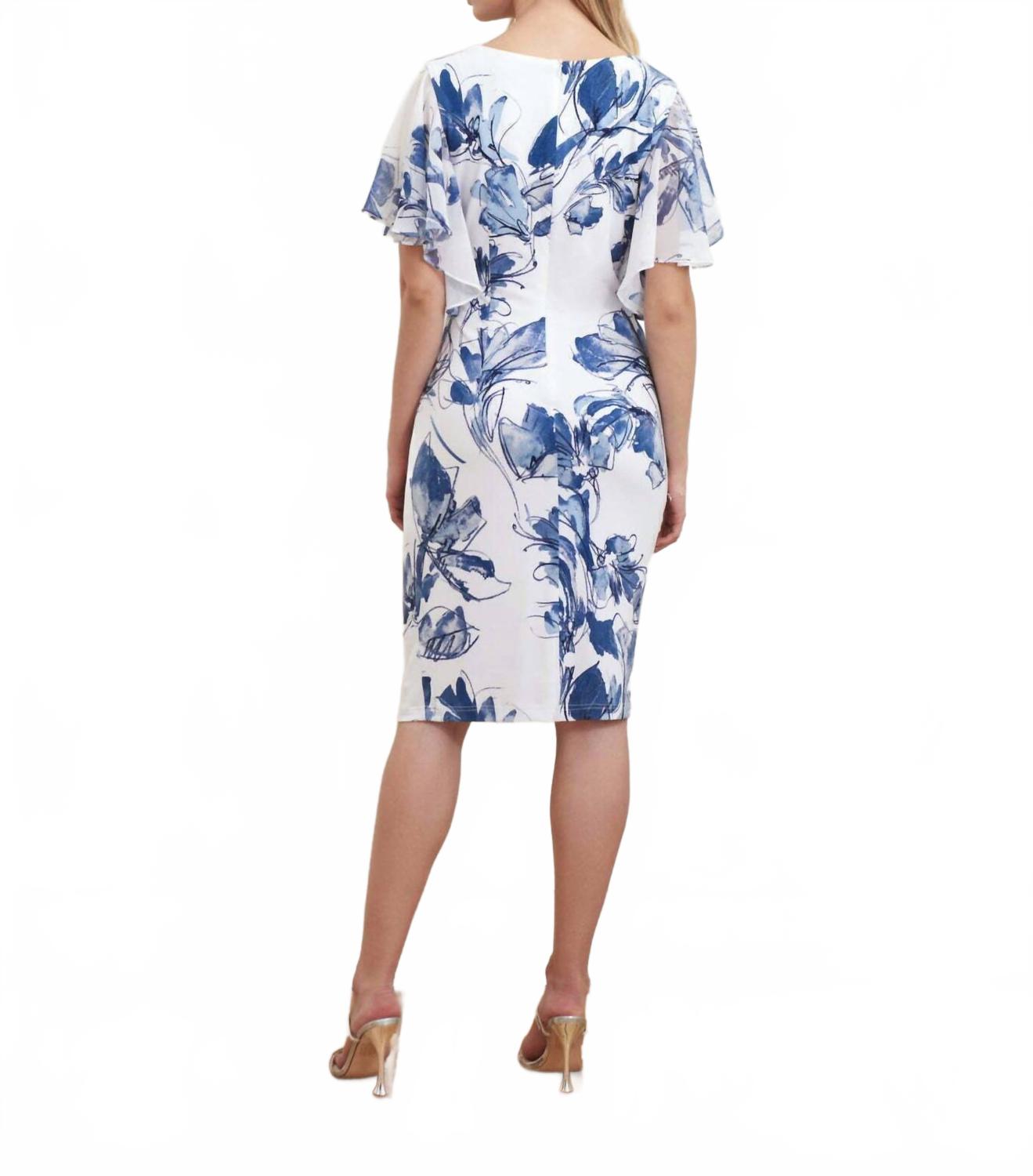 Vestido con estampado floral color azul