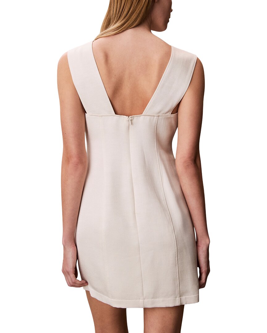 Calvin Klein Mini Vestido Brillante con Textura Pesada
