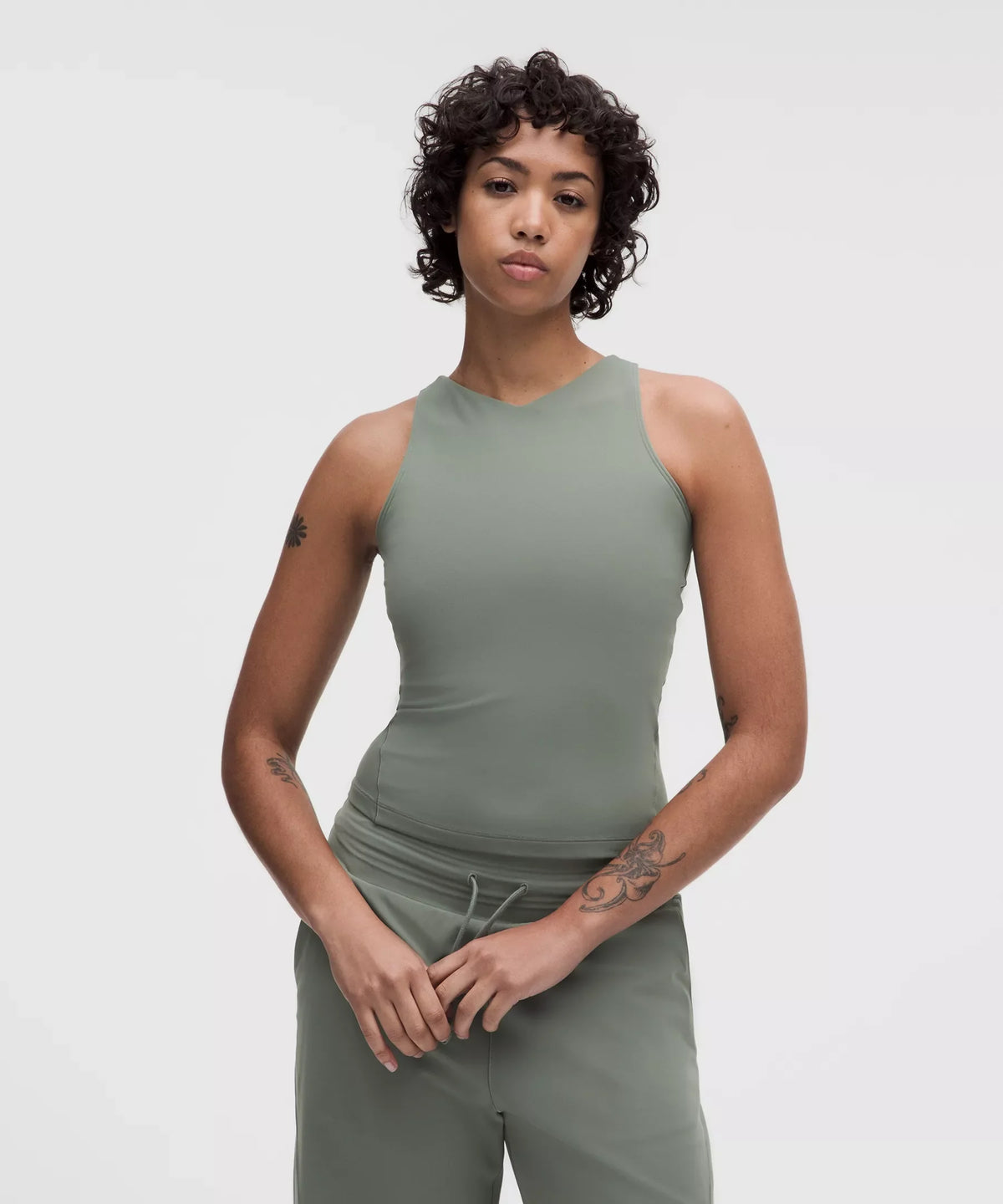 Camiseta sin mangas con cuello en V