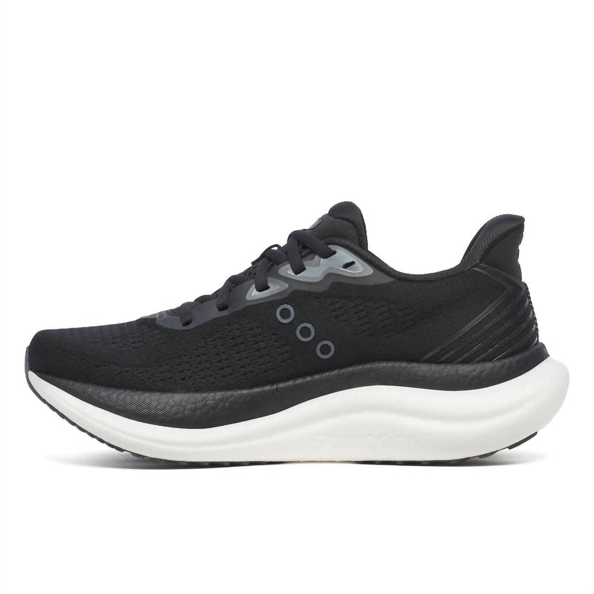 Tenis para correr de mujer color negro y blanco