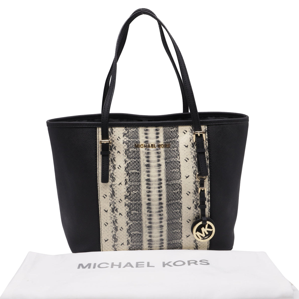 Bolso tote de cuero color negro