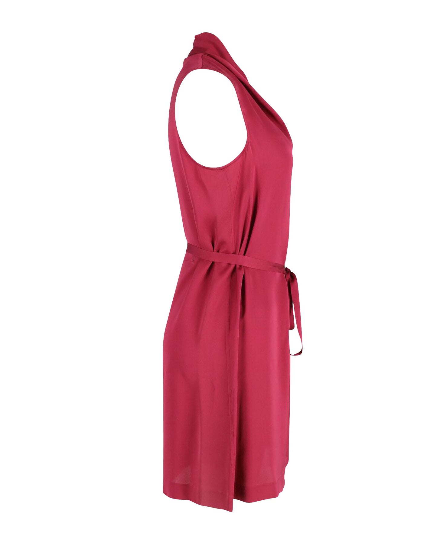 Vestido de seda sin mangas color rojo