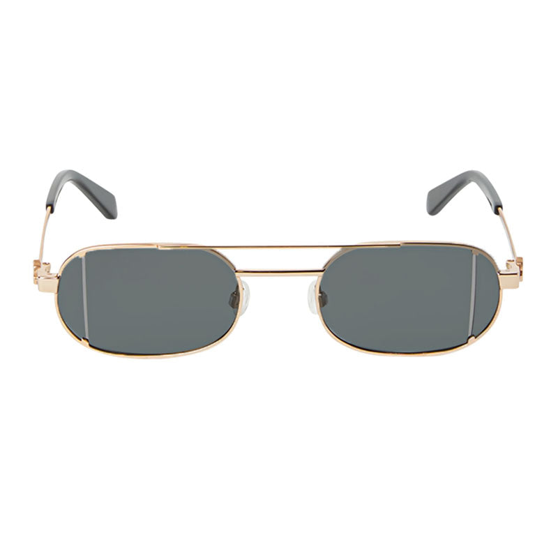 Gafas color gris y dorado