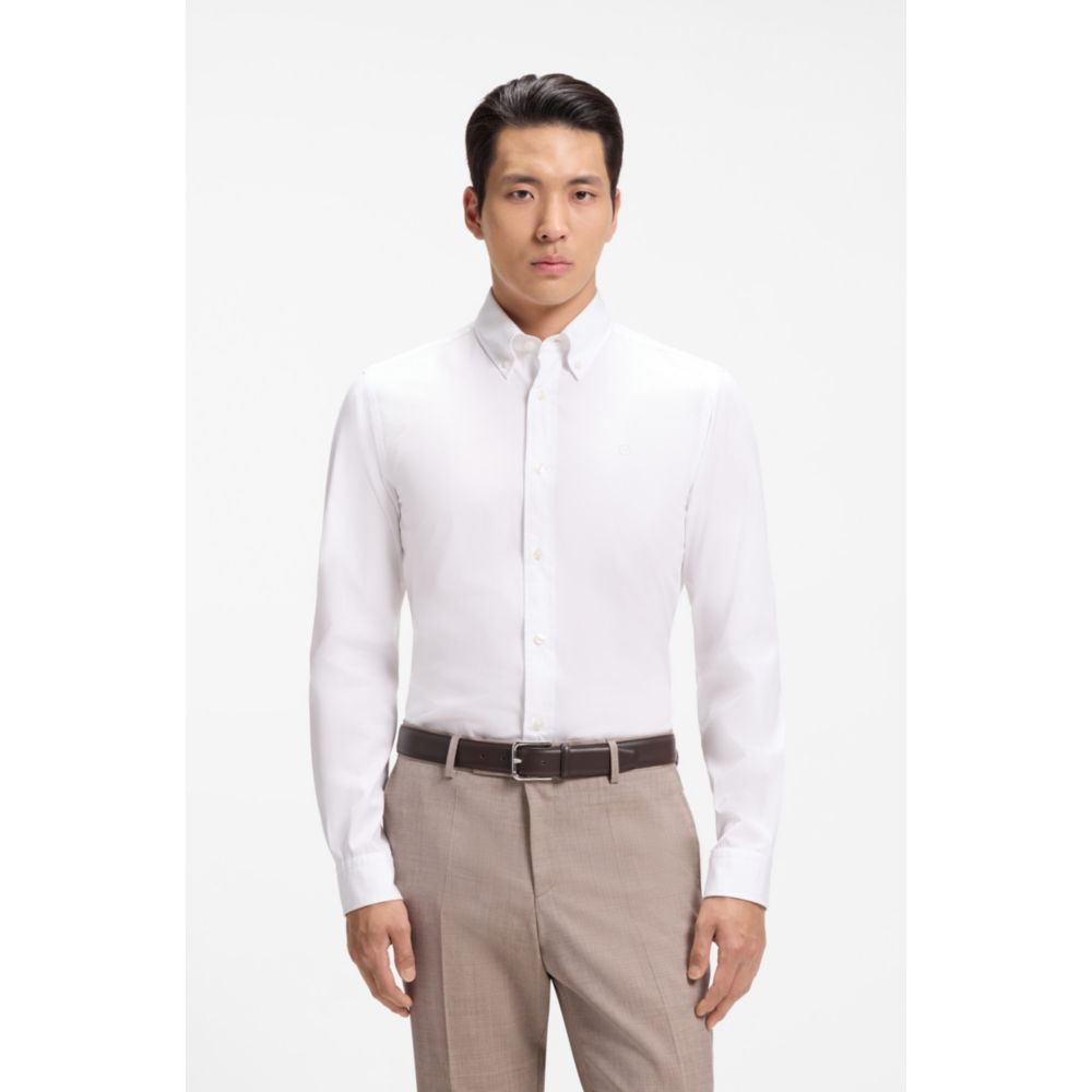 Camisa de algodón de corte ajustado
