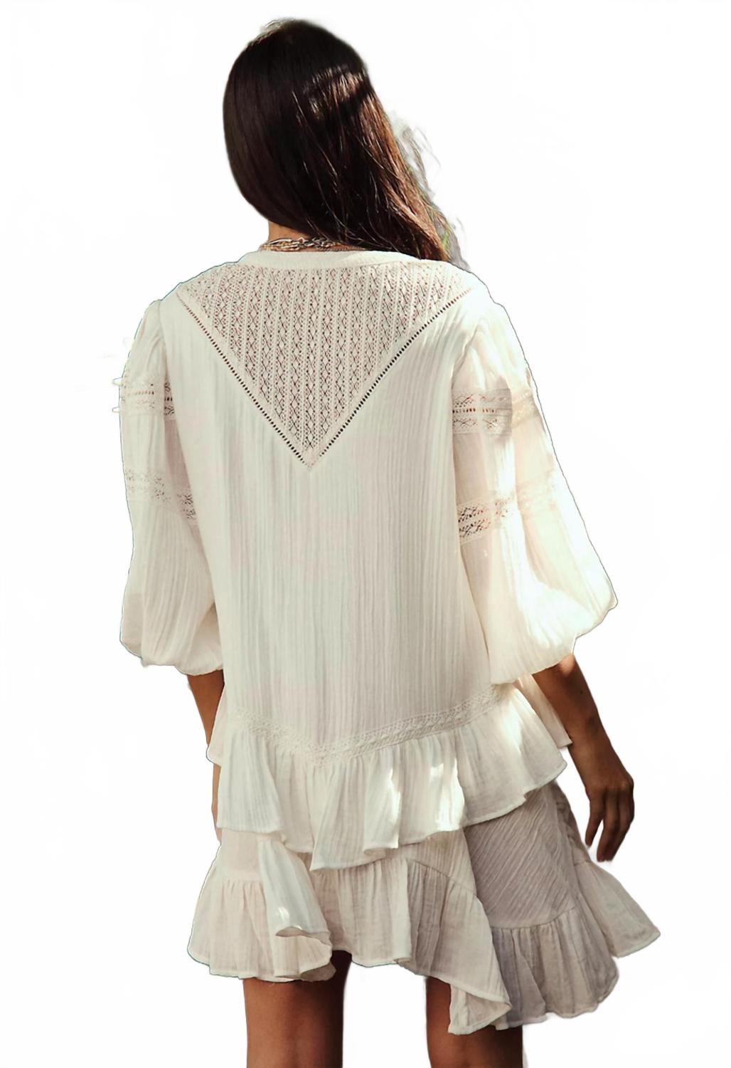 Vestido corto color blanco