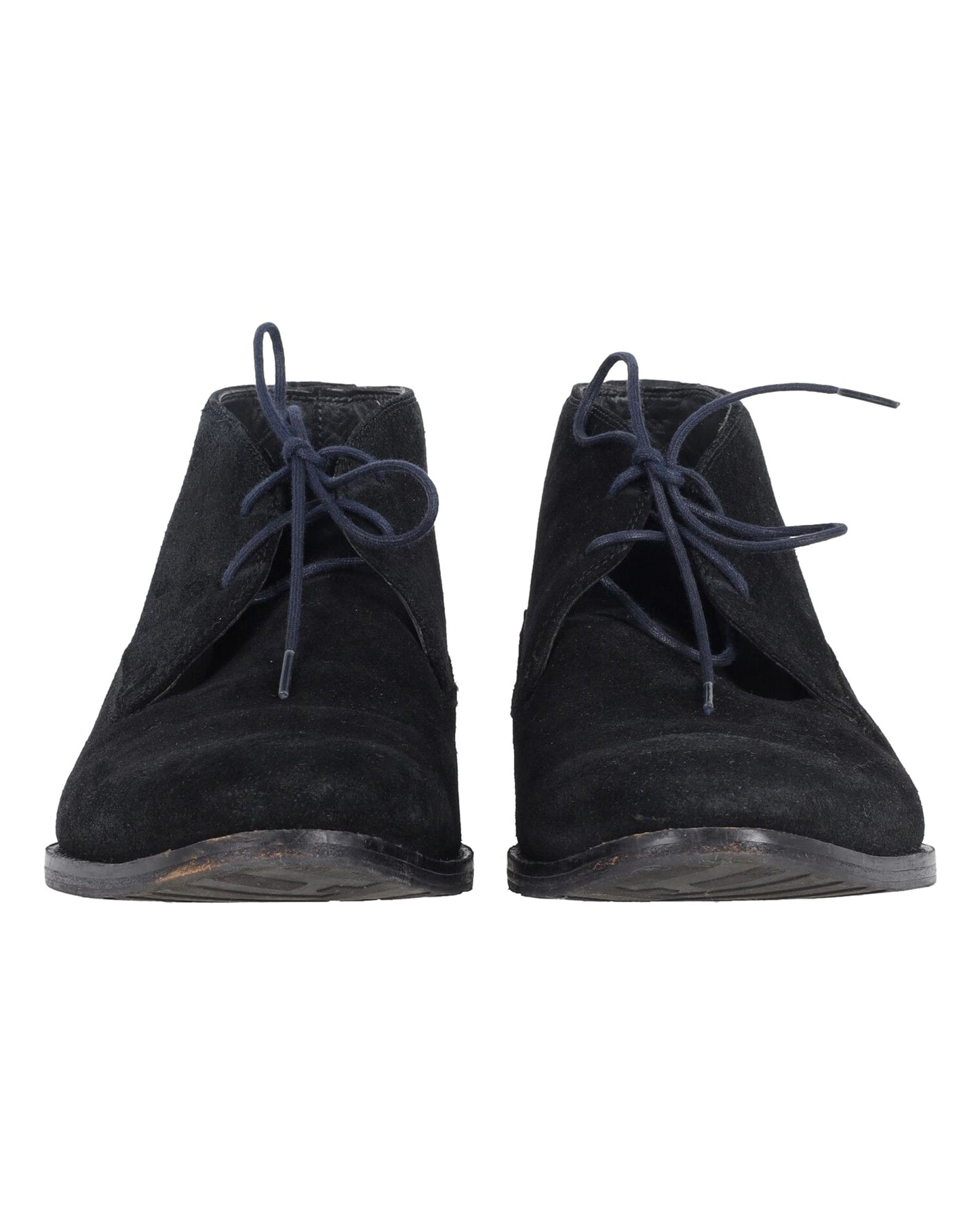 Botines de gamuza con cordones color negro