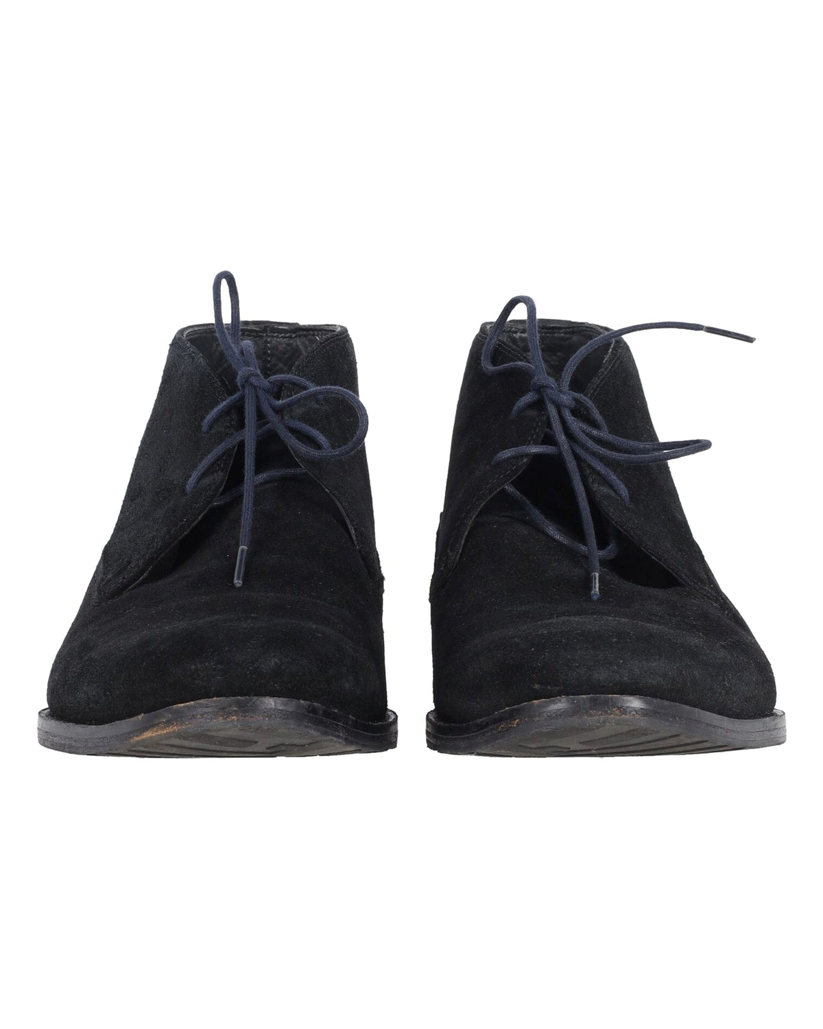 Botines de gamuza con cordones color negro