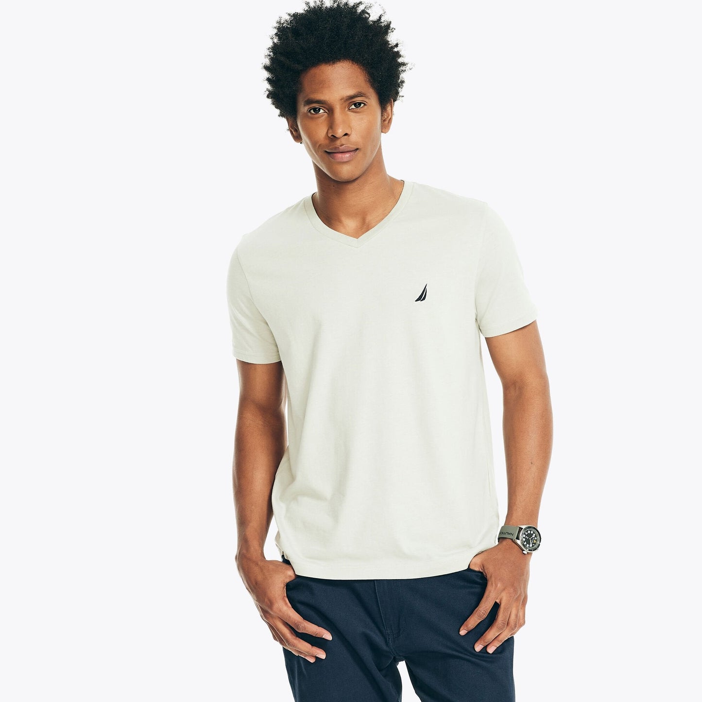 Camiseta con cuello en V