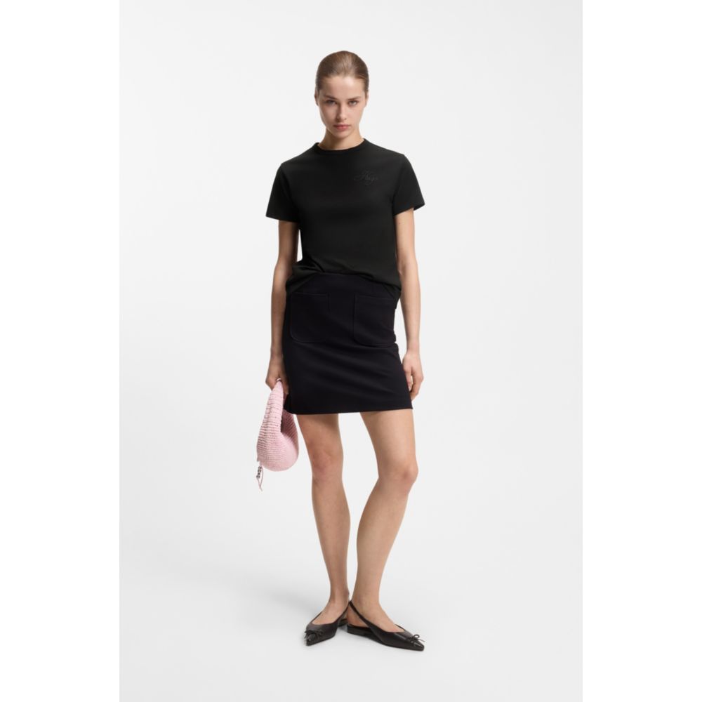 Camiseta de algodón con bordado