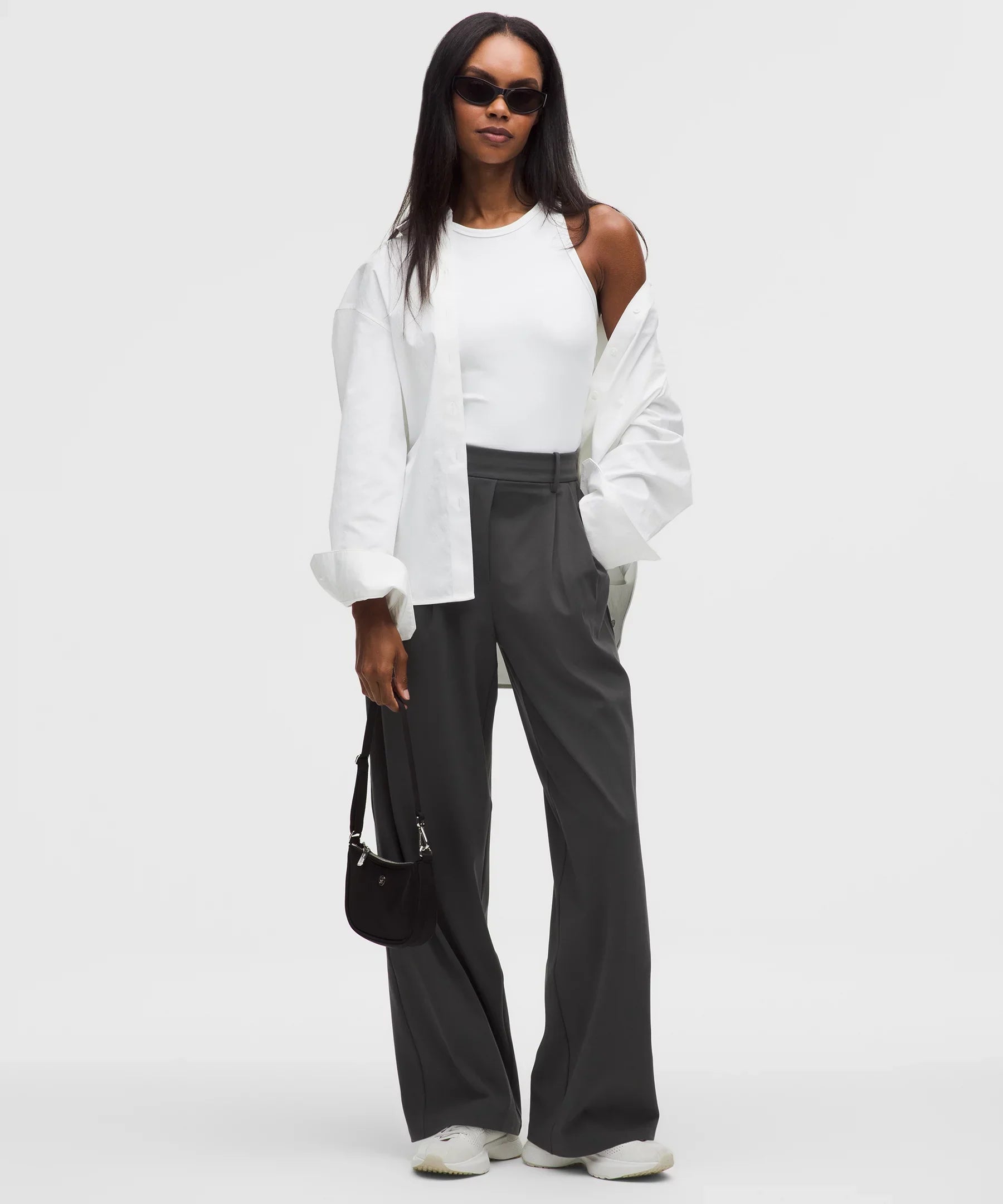 Pantalón de pierna ancha de tiro alto
