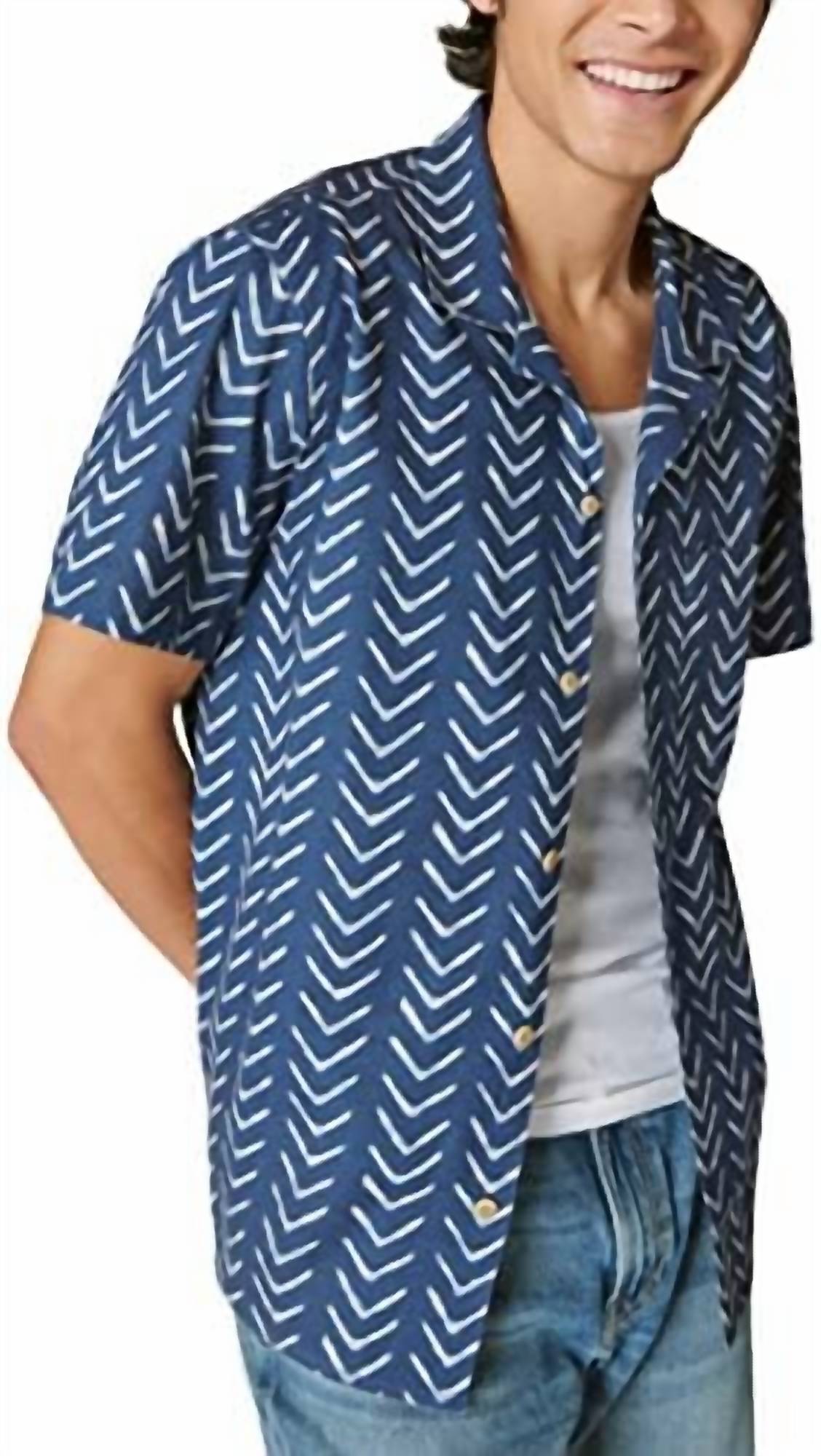 Camisa de manga corta a rayas