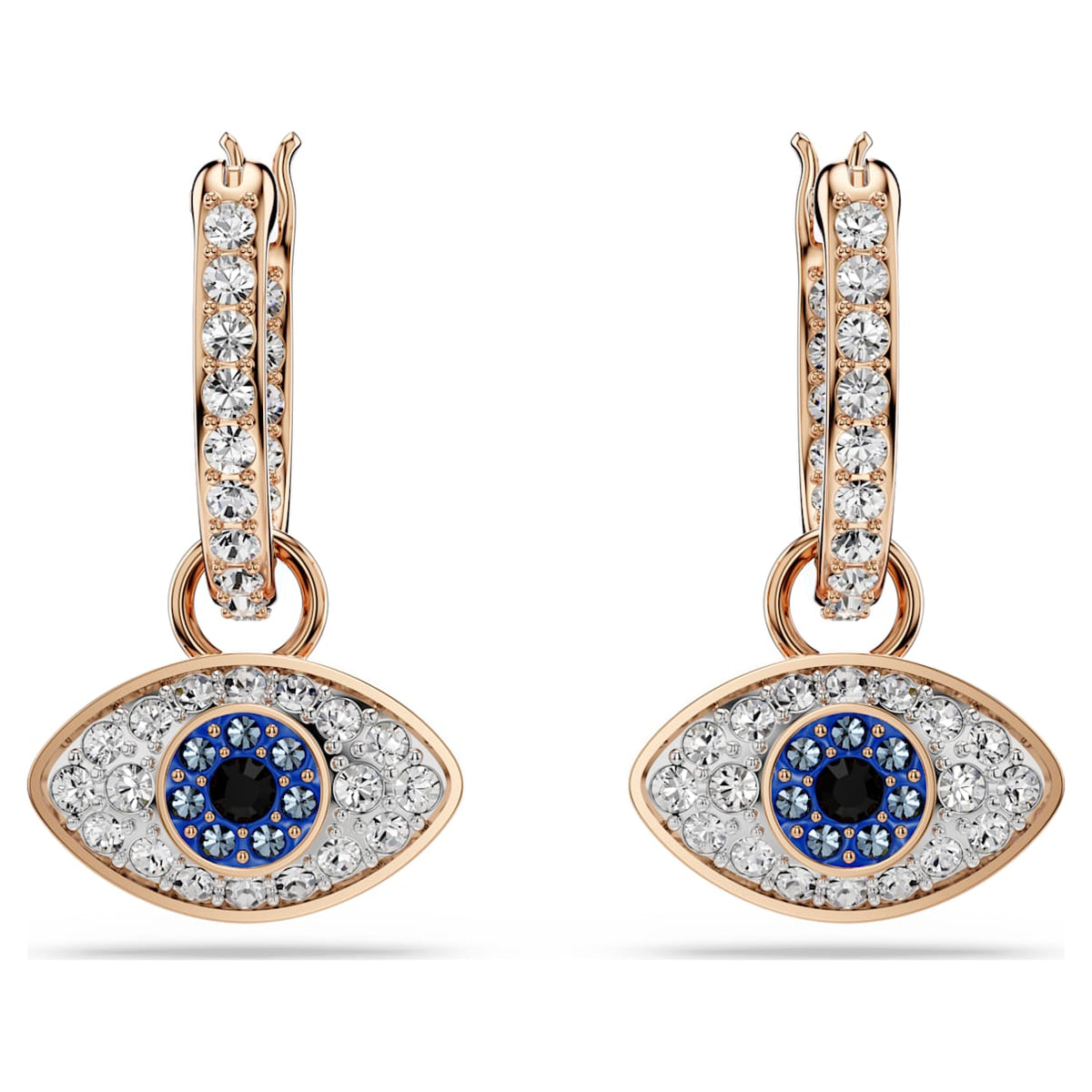 Aretes color azul y dorado