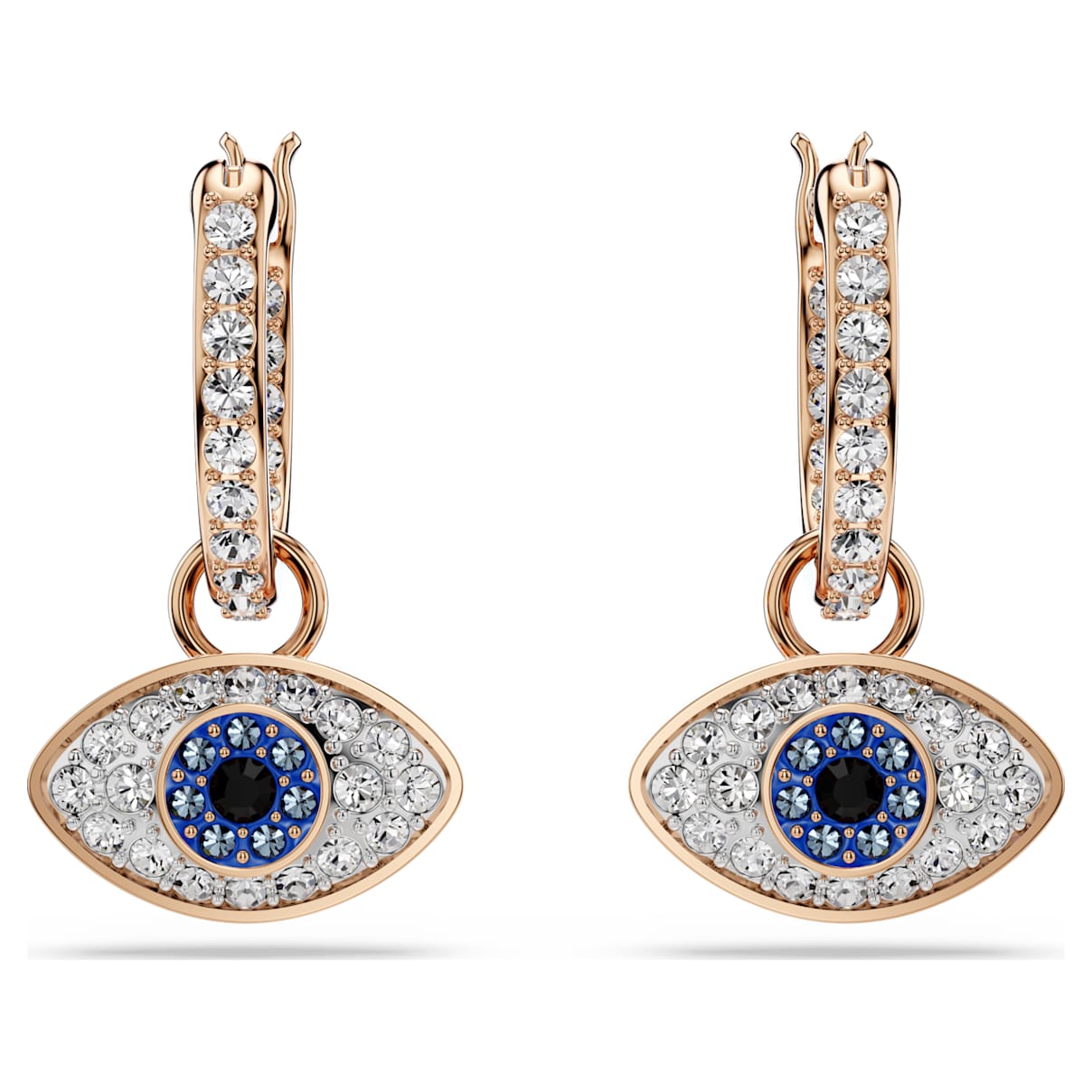 Aretes color azul y dorado