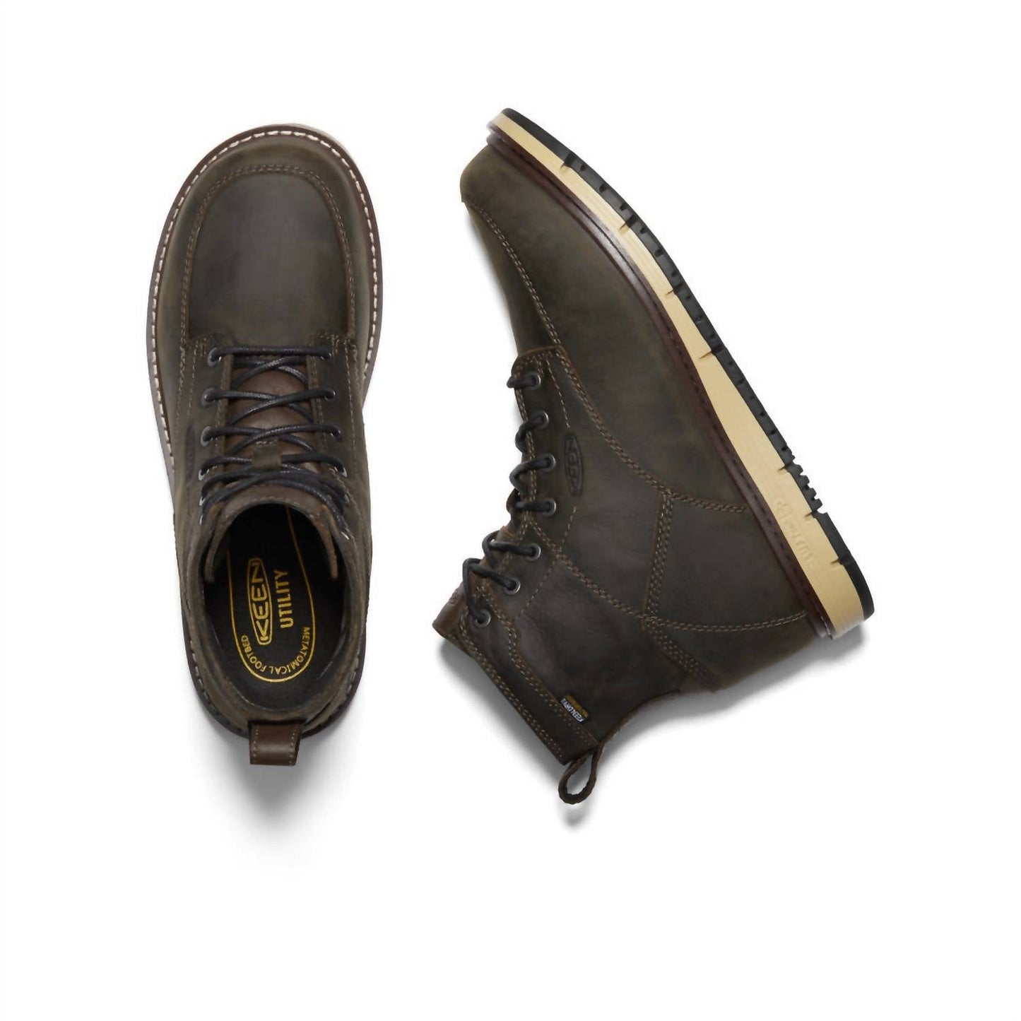 Botas de hombre impermeables color negro y café