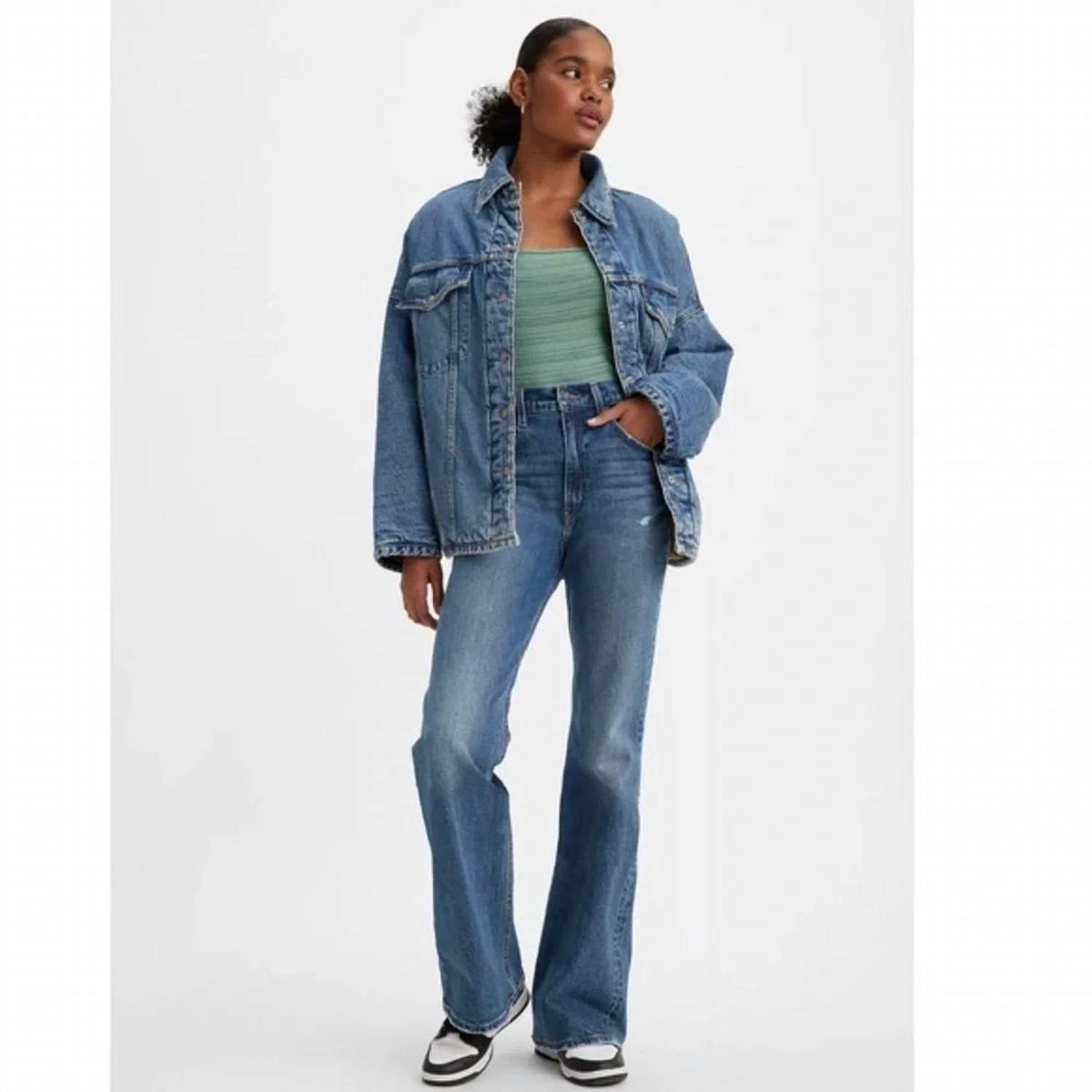 Jean color azul