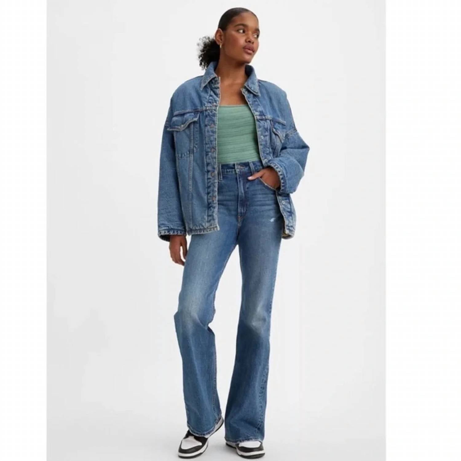 Jean color azul